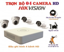 Bộ kit 4 camera HikVision 1.0MP